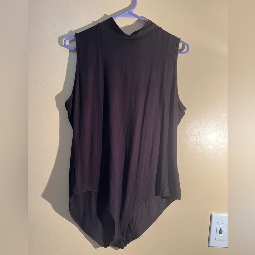 Women’s NWT Laolasi Black High Neck Sleeveless Bodysuit Size 3x